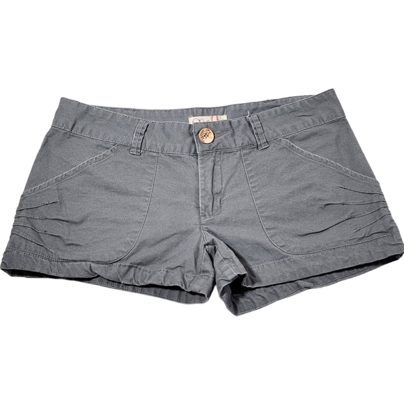 OP Pants - ♥️ OP JUNIORS MID RISE TWILL SHORTS SIZE 5 - GREY ♥️